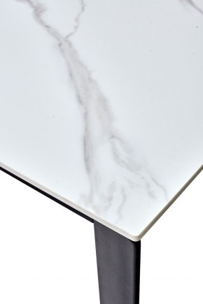 Стол CORNER 120 MATT WHITE MARBLE SOLID CERAMIC / BLACK, ®DISAUR в Покачах - pokachi.ok-mebel.com | фото 3