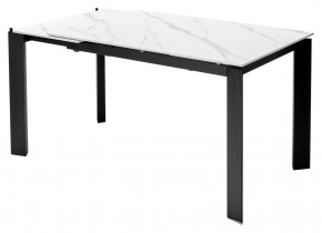 Стол CORNER 120 MATT WHITE MARBLE SOLID CERAMIC / BLACK, ®DISAUR в Покачах - pokachi.ok-mebel.com | фото 4