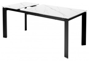 Стол CORNER 120 MATT WHITE MARBLE SOLID CERAMIC / BLACK, ®DISAUR в Покачах - pokachi.ok-mebel.com | фото 5