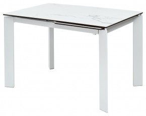 Стол CORNER 120 MATTE STATUARIO Белый мрамор матовый керамика, стекло/ белый каркас, ®DISAUR в Покачах - pokachi.ok-mebel.com | фото 2