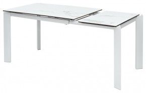 Стол CORNER 120 MATTE STATUARIO Белый мрамор матовый керамика, стекло/ белый каркас, ®DISAUR в Покачах - pokachi.ok-mebel.com | фото 4