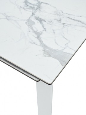Стол CORNER 120 MATTE STATUARIO Белый мрамор матовый керамика, стекло/ белый каркас, ®DISAUR в Покачах - pokachi.ok-mebel.com | фото 6