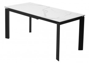 Стол CORNER 120 MATTE STATUARIO Белый мрамор матовый керамика, стекло/ черный каркас, ®DISAUR в Покачах - pokachi.ok-mebel.com | фото 6