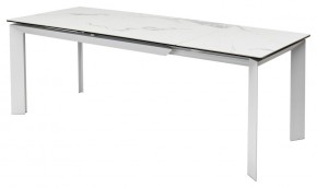 Стол CREMONA 140 MATTE STATUARIO Белый мрамор матовый, керамика/ белый каркас, ®DISAUR в Покачах - pokachi.ok-mebel.com | фото 4