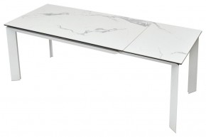 Стол CREMONA 140 MATTE STATUARIO Белый мрамор матовый, керамика/ белый каркас, ®DISAUR в Покачах - pokachi.ok-mebel.com | фото 5