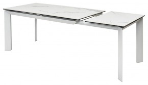 Стол CREMONA 140 MATTE STATUARIO Белый мрамор матовый, керамика/ белый каркас, ®DISAUR в Покачах - pokachi.ok-mebel.com | фото 6