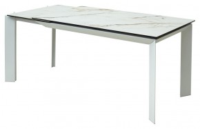 Стол CREMONA 180 KL-188 Контрастный мрамор матовый, итальянская керамика/ белый каркас, ®DISAUR в Покачах - pokachi.ok-mebel.com | фото 3