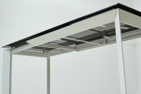Стол CREMONA 180 KL-188 Контрастный мрамор матовый, итальянская керамика/ белый каркас, ®DISAUR в Покачах - pokachi.ok-mebel.com | фото 8