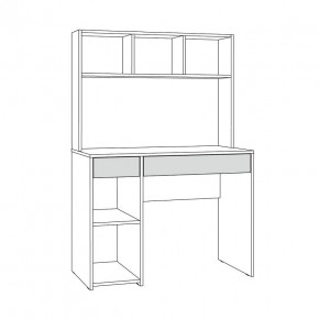 Стол компьютерный 12.77 F Комфорт (Белый РЕ шагрень) в Покачах - pokachi.ok-mebel.com | фото 4