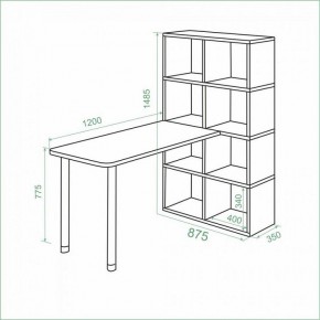 Стол компьютерный Bartolo в Покачах - pokachi.ok-mebel.com | фото 3