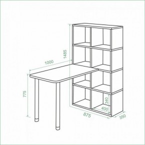 Стол компьютерный Bartolo в Покачах - pokachi.ok-mebel.com | фото 3