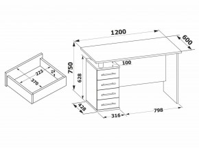 Стол компьютерный КСТ-106.1 в Покачах - pokachi.ok-mebel.com | фото 4