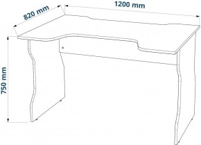 Стол компьютерный ВАРДИГ K1 120x82, антрацит/красный в Покачах - pokachi.ok-mebel.com | фото 3