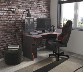 Стол компьютерный ВАРДИГ K1 120x82, антрацит/красный в Покачах - pokachi.ok-mebel.com | фото 4