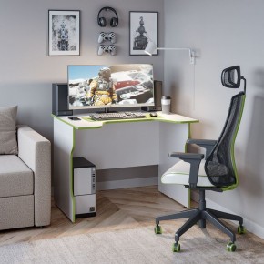 Стол компьютерный ВАРДИГ K2 100x82, белый/лайм в Покачах - pokachi.ok-mebel.com | фото 4