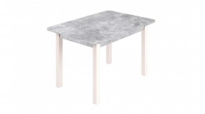 Стол ЛДСП (опоры белые) цемент светлый в Покачах - pokachi.ok-mebel.com | фото