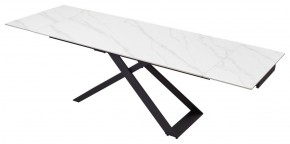 Стол LIVORNO 180 MATT WHITE MARBLE SOLID CERAMIC / BLACK, ®DISAUR в Покачах - pokachi.ok-mebel.com | фото 4