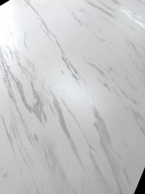 Стол MATERA 160 MARBLES KL-99 Белый мрамор матовый, итальянская керамика/ черный каркас, ®DISAUR в Покачах - pokachi.ok-mebel.com | фото 3