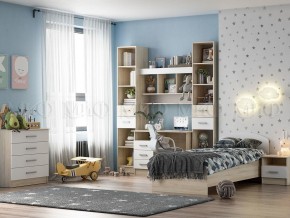 МАРТИНА Стол письменный (Белый глянец/дуб сонома) в Покачах - pokachi.ok-mebel.com | фото 2
