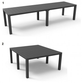 Стол раскладной Джули (Julie Double table 2 configurations) Графит в Покачах - pokachi.ok-mebel.com | фото 1