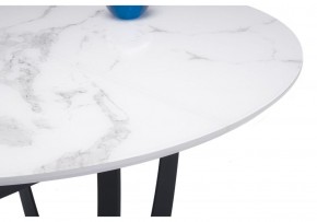 Стол стеклянный Венера белый мрамор / графит в Покачах - pokachi.ok-mebel.com | фото 5
