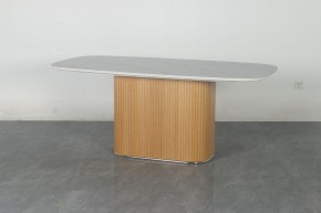 Стол TAMPA 180 цвет БЕЛЫЙ МРАМОР M326, керамика / Каркас OAK, ®DISAUR в Покачах - pokachi.ok-mebel.com | фото 10