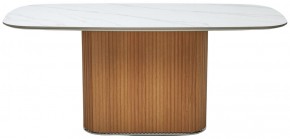 Стол TAMPA 180 цвет БЕЛЫЙ МРАМОР M326, керамика / Каркас OAK, ®DISAUR в Покачах - pokachi.ok-mebel.com | фото 9