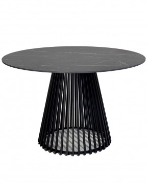 Стол TERNI 120 MATT BLACK MARBLE SOLID CERAMIC Черный мрамор матовый, керамика /Черн.каркас, ®DISAUR в Покачах - pokachi.ok-mebel.com | фото 3