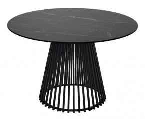 Стол TERNI 120 MATT BLACK MARBLE SOLID CERAMIC Черный мрамор матовый, керамика /Черн.каркас, ®DISAUR в Покачах - pokachi.ok-mebel.com | фото 8