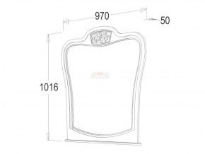 Стол туалетный + Зеркало навесное Ольга-12 (МДФ) в Покачах - pokachi.ok-mebel.com | фото 6