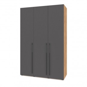 СТОУН С32 Шкаф 3-х створчатый (золотой дуб/графит) в Покачах - pokachi.ok-mebel.com | фото