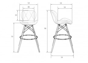 Стул барный DOBRIN BUTTERFLY BAR, ножки светлый бук, цвет кремовый в Покачах - pokachi.ok-mebel.com | фото 5