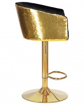 Стул барный DOBRIN DARCY GOLD SHINY, черный велюр с золотыми пайетками в Покачах - pokachi.ok-mebel.com | фото 3