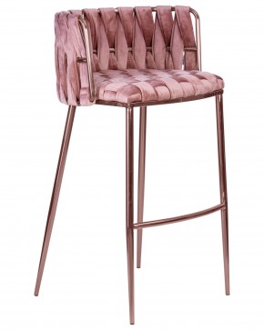 Стул барный DOBRIN EMMA ROSE GOLD, розовый велюр (VF-10) в Покачах - pokachi.ok-mebel.com | фото 2