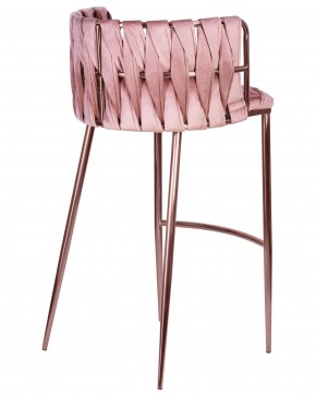 Стул барный DOBRIN EMMA ROSE GOLD, розовый велюр (VF-10) в Покачах - pokachi.ok-mebel.com | фото 4
