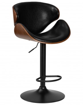Стул барный DOBRIN KARTER BLACK, коричневый орех дерево (BWW), черный PU в Покачах - pokachi.ok-mebel.com | фото