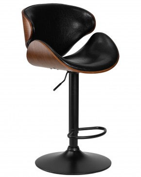 Стул барный DOBRIN KARTER BLACK, коричневый орех дерево (BWW), черный PU в Покачах - pokachi.ok-mebel.com | фото 2