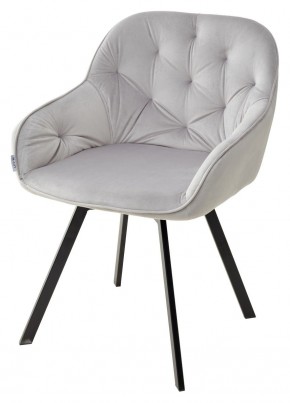 Стул GALE 360 град. поворот. BLUVEL-03 LIGHT GREY, велюр/ черный каркас, М-City в Покачах - pokachi.ok-mebel.com | фото