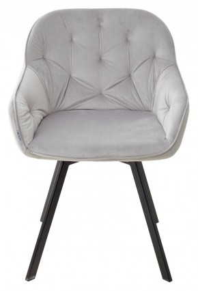 Стул GALE 360 град. поворот. BLUVEL-03 LIGHT GREY, велюр/ черный каркас, М-City в Покачах - pokachi.ok-mebel.com | фото 3