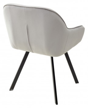 Стул GALE 360 град. поворот. BLUVEL-03 LIGHT GREY, велюр/ черный каркас, М-City в Покачах - pokachi.ok-mebel.com | фото 4