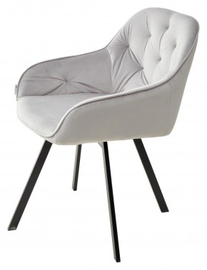 Стул GALE 360 град. поворот. BLUVEL-03 LIGHT GREY, велюр/ черный каркас, М-City в Покачах - pokachi.ok-mebel.com | фото 5
