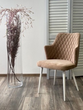 Стул HERMAN 360 град. БЕЖЕВЫЙ #5, велюр / белый каркас М-City в Покачах - pokachi.ok-mebel.com | фото 2