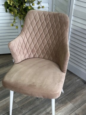 Стул HERMAN 360 град. БЕЖЕВЫЙ #5, велюр / белый каркас М-City в Покачах - pokachi.ok-mebel.com | фото 5