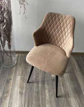 Стул HERMAN 360 град. БЕЖЕВЫЙ #5, велюр / черный каркас М-City в Покачах - pokachi.ok-mebel.com | фото 2