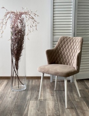 Стул HERMAN 360 град. ЛАТТЕ #25, велюр / белый каркас М-City в Покачах - pokachi.ok-mebel.com | фото 2