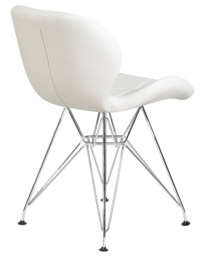 Стул обеденный DOBRIN BUTTERFLY CHROME, ножки хром, цвет белый в Покачах - pokachi.ok-mebel.com | фото 4