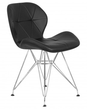 Стул обеденный DOBRIN BUTTERFLY CHROME, ножки хром, цвет чёрный в Покачах - pokachi.ok-mebel.com | фото 2