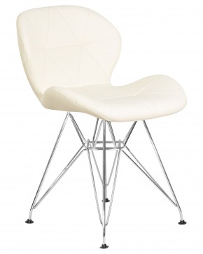 Стул обеденный DOBRIN BUTTERFLY CHROME, ножки хром, цвет кремовый в Покачах - pokachi.ok-mebel.com | фото 2