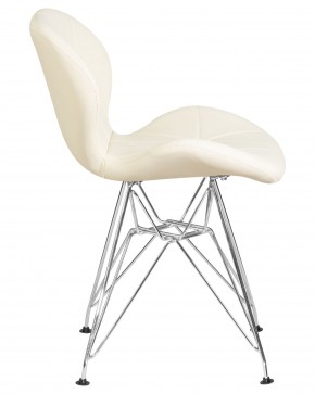 Стул обеденный DOBRIN BUTTERFLY CHROME, ножки хром, цвет кремовый в Покачах - pokachi.ok-mebel.com | фото 3