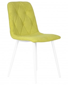 Стул обеденный DOBRIN CHILLY ROMBO, Лайм Simple 14, основание белый в Покачах - pokachi.ok-mebel.com | фото 2